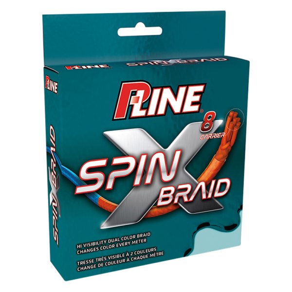 P-Line® - Spin Carrier 150 yd 8 lb Orange/Blue x8 Braided Lines