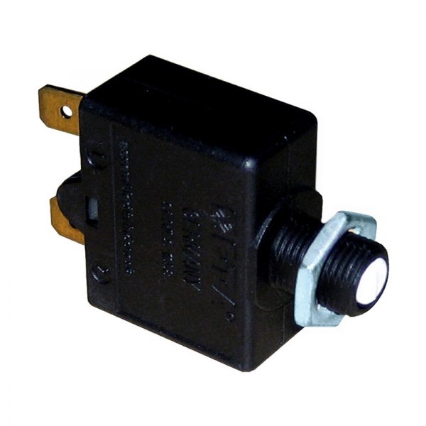 Paneltronics® - 15 A Single Pole Push to Reset Black Thermal Circuit Breaker