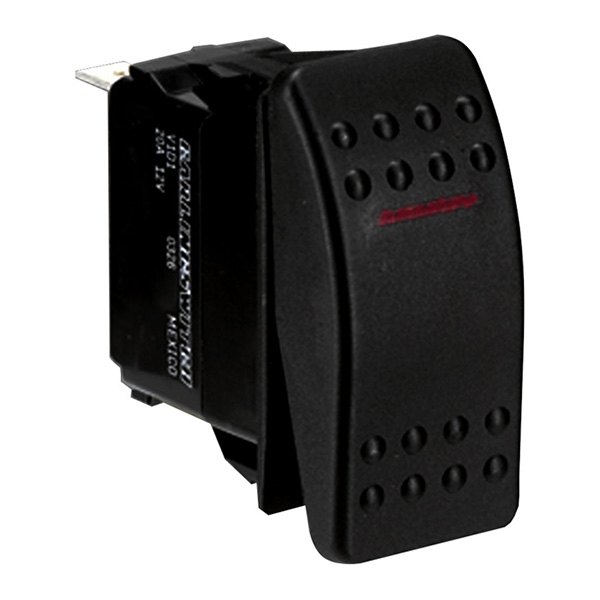Paneltronics® - Contera 12 - 24 V DC 15/20 A On/Off Red SPST Waterproof Rocker Switch