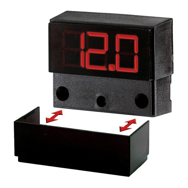 Paneltronics® - 3.08" x 2.38" DC Black Dial Surface Mount Voltmeter Gauge