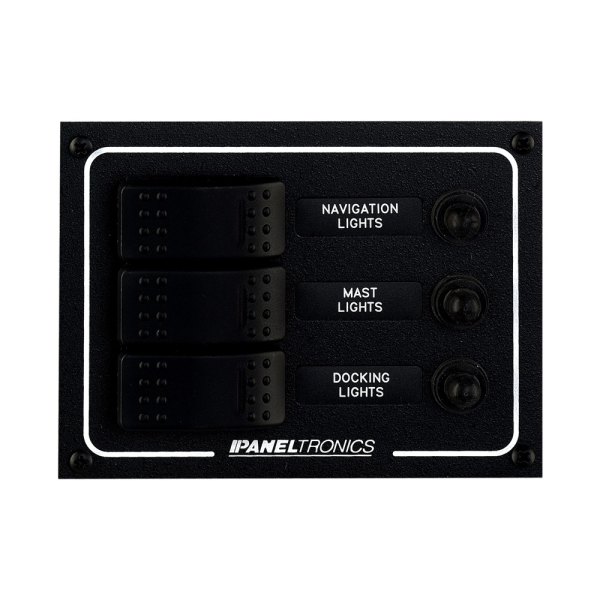 Paneltronics® 9960019B Waterproof Line 3Gang 15 A 12 V DC