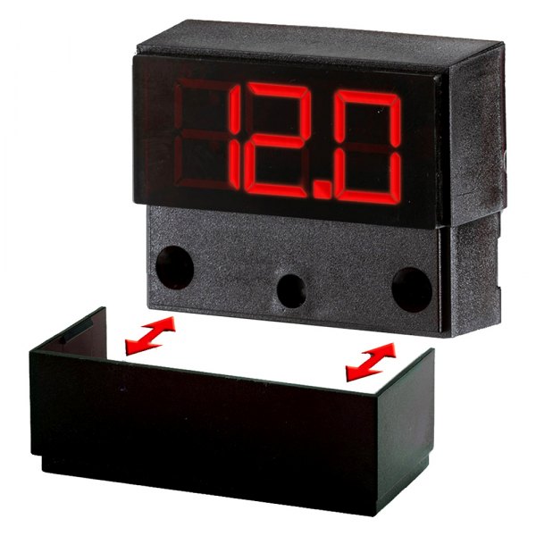Paneltronics® - 3.08" x 2.38" DC Black Dial Surface Mount Ammeter Gauge