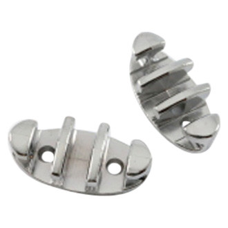 Panther® - 3" L Chrome Plated Zinc Zig-Zag Cleats for 3/8" D Ropes, 2 Pieces