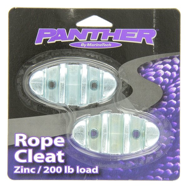 Panther® - 3" L Zinc Plated Steel Zig-Zag Cleats for 3/8" D Ropes, 2 Pieces