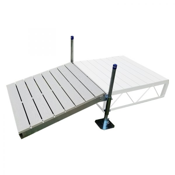 Patriot Docks® - 4' L x 4' W Shore Ramp with Gray Aluminum Decking