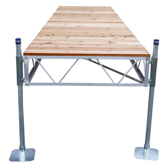 Patriot Docks® - 16' L x 4' W Straight Stationary Dock with Cedar Decking