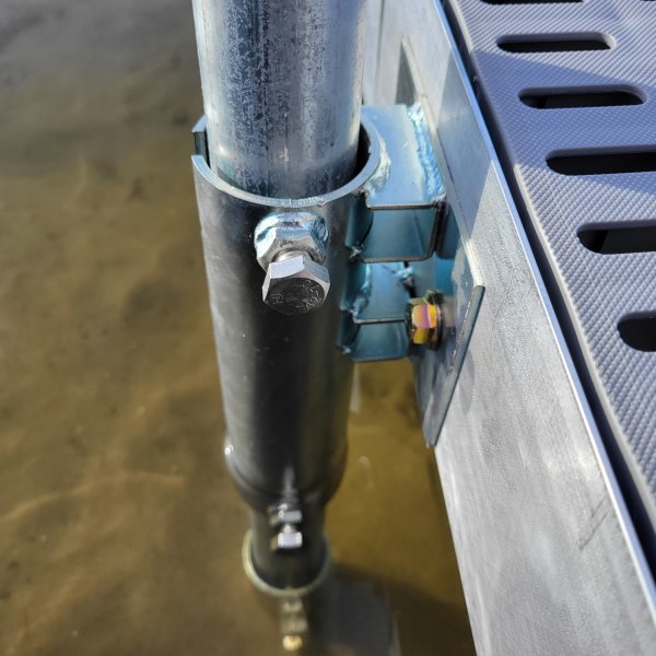 4 Pack Stationary Dock Base Plate,Floating Dock Brackets Hardware, Dock - View #6