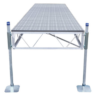 Patriot Docks® - 24' L x 4' W Straight Stationary Dock with Poly Decking