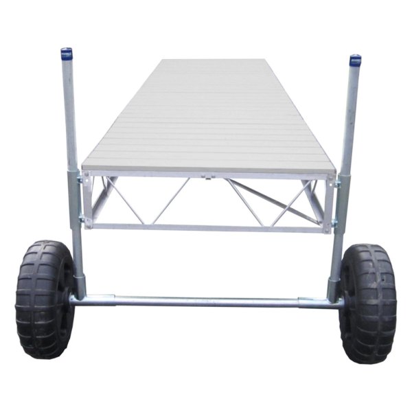 Patriot Docks® - 16' L x 4' W Straight Roll-In Dock with Gray Aluminum Decking