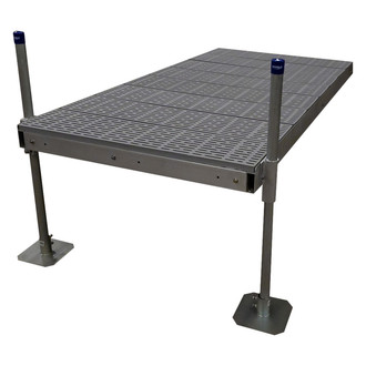 Patriot Docks® - 8' L x 4' W Low-Pro Stationary Dock with Reinforced Poly Decking