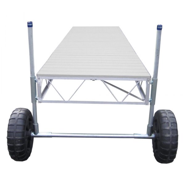 Patriot Docks® - 32' L x 4' W Straight Roll-In Dock with Gray Aluminum Decking