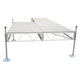 Patriot Docks® - 24' L x 4' W Patio Stationary Dock with Poly Decking