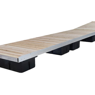 Patriot Docks® - 24' L x 4' W Low Profile Floating Dock with Cedar Decking