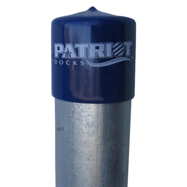 Patriot Docks® - 1.875" D Blue Vinyl Flat Pipe Cap
