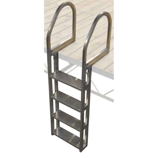 Patriot Docks® - 46" H Aluminum 4-Step Dock Ladder