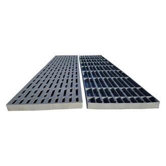 Patriot Docks® - 4' L x 1' W x 2" T Gray Poly Reinforced Deck Section Plank, 1 Piece