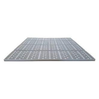Patriot Docks® - 4' L x 4' W x 2" T Gray Poly Reinforced Deck Section , 1 Piece
