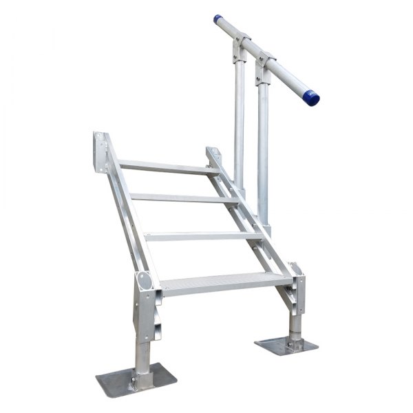 Image may not reflect exact product! Patriot Docks® - 14"-20" H Aluminum 2-Step Marine Stair