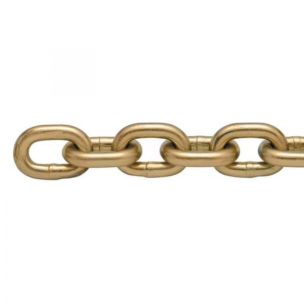 Peerless Industrial® - 1/2" D x 200' L Grade 70 Yellow Chromate Steel Short Link Import Chain