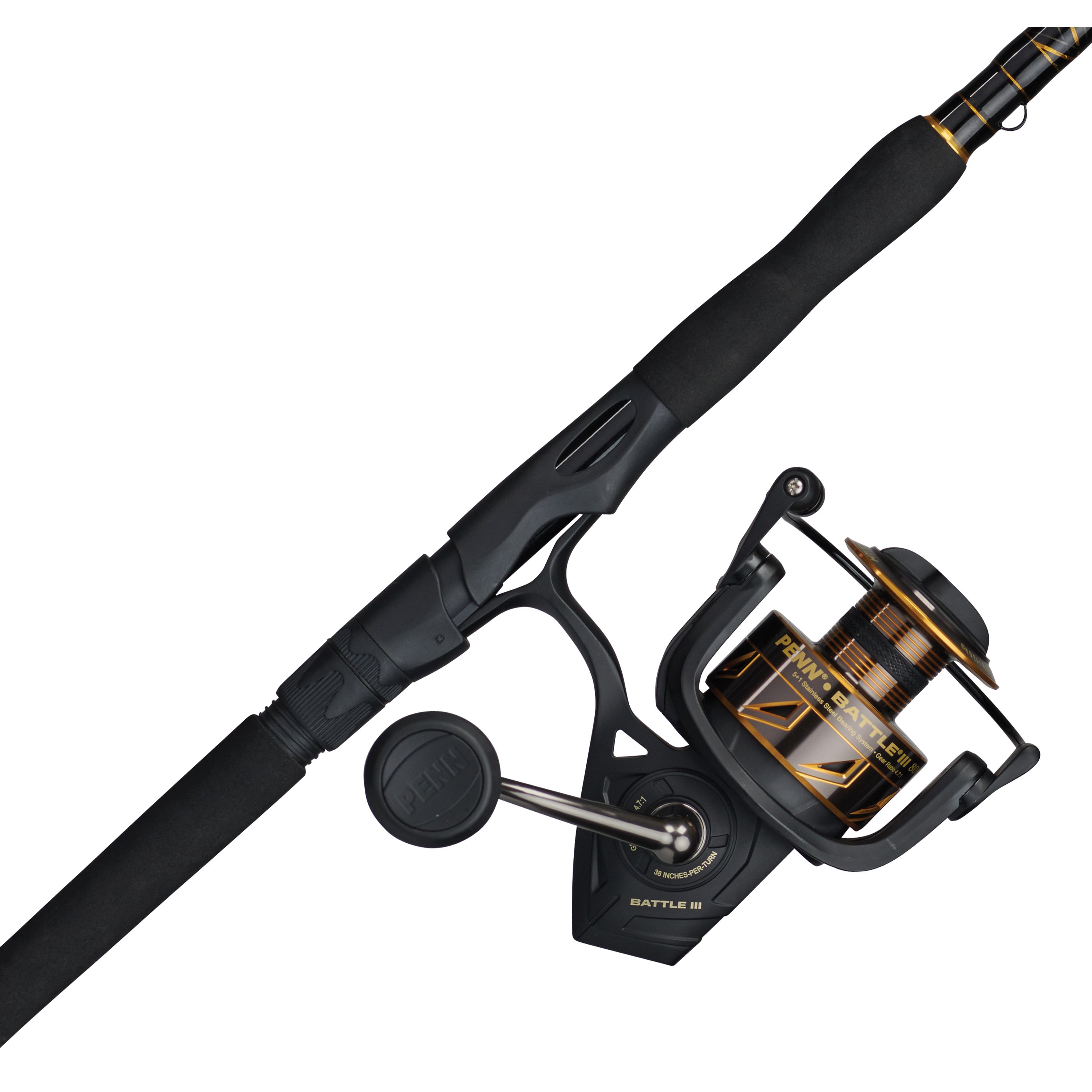 PENN Battle Spinning Reel and Fishing Rod Combo Kit with Spare Spool and Reel  Cover : : Sports & Outdoors
