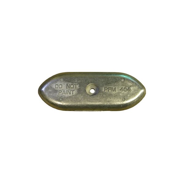 Performance Metals® - 9.25" L x 3.37" W x 1" H Aluminum Oval Hull Plate Anode