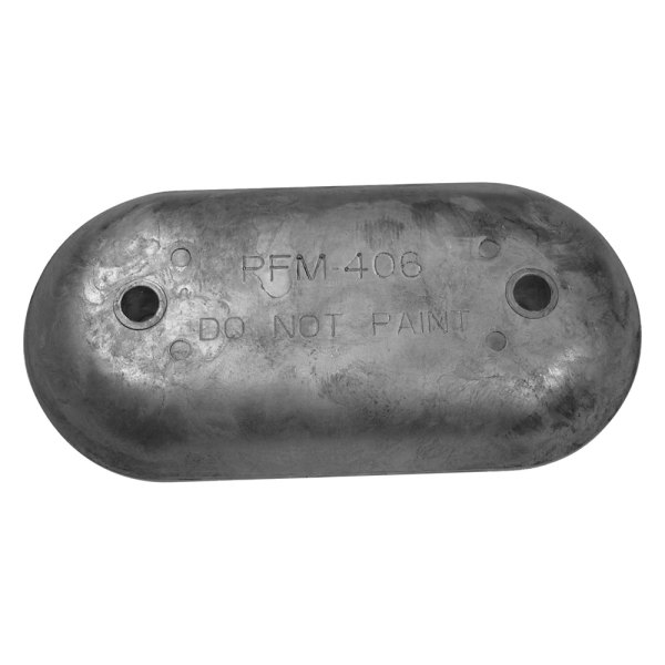 Performance Metals® - 8.50" L x 4.25" W x 1.12" H Aluminum Oval Hull Plate Anode