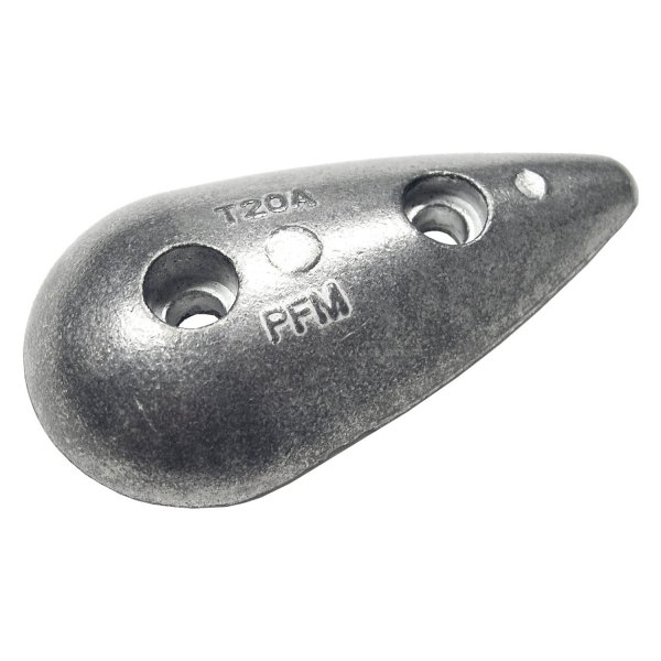 Performance Metals® - 3.38" L x 1.75" W x 0.5" H Aluminum Tear Drop Hull Anode