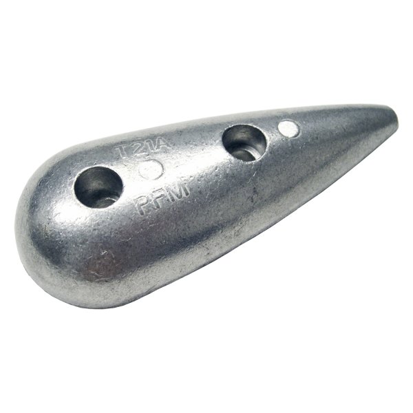 Performance Metals® - 5" L x 2" W x 0.88" H Aluminum Tear Drop Hull Anode