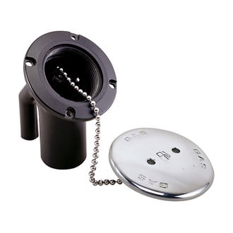 Perko® 0540DPGCHR - 1-1/2" I.D. Angled Chrome Plated Vented Hose Gas Deck Fill