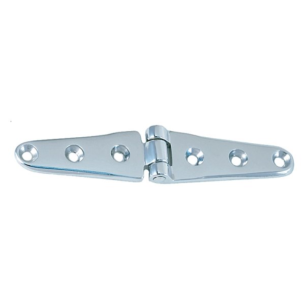 Perko® - 6" L x 1-1/8" W Chrome Plated Bronze Strap Hinges with Fixed Pin