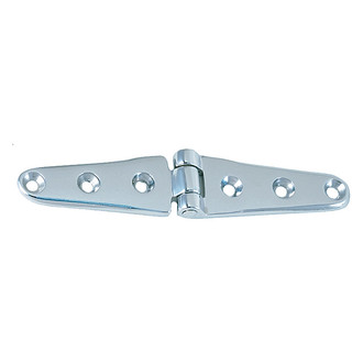 Perko® - 6" L x 1-1/8" W Chrome Plated Bronze Strap Hinges with Fixed Pin