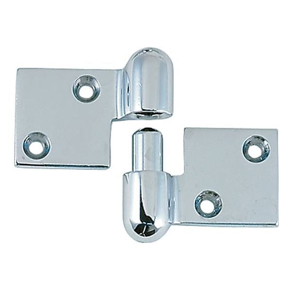 Perko® - 3-3/4" L x 2" W Chrome Plated Bronze Right Hand Pull Apart Hinges