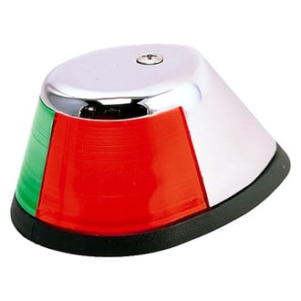 Perko® - 12 V Chrome Plated Bronze Horizontal Mount Bi-Color Light