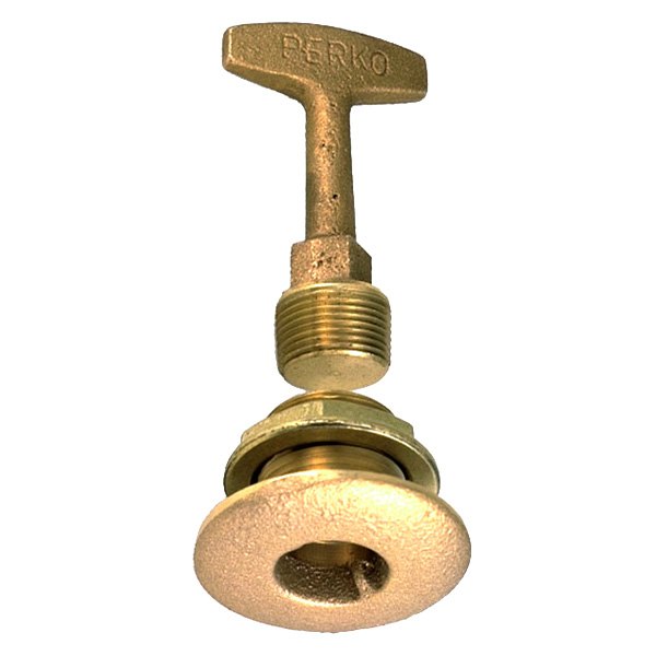 Perko® - 3/4" NPT Bronze Garboard Thru-Hull & T- Handle Drain Plug