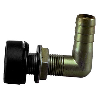 Perko® - 90° Zinc Plated Alloy Tank Vent with Black Cover