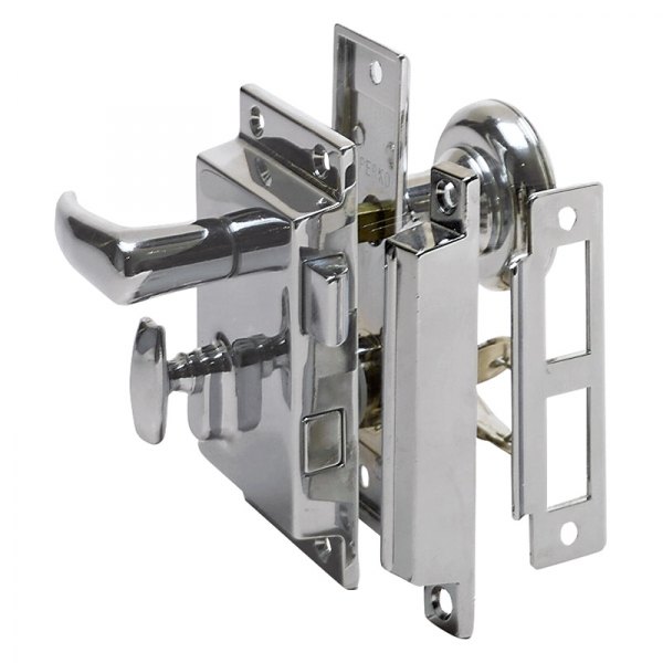 Perko® - 3-7/8" x 2" Chrome Plated Zinc Rim Lock Set with Box Strike