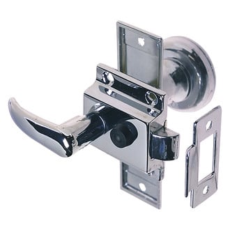 Perko® 0930DP0CHR - Rim Latch Set with Flush Strike