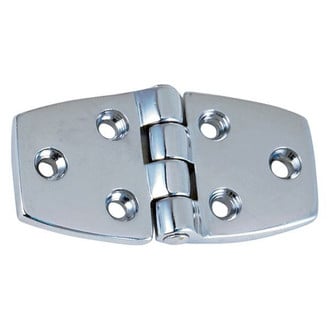 Perko® 0951DP1CHR - 3" L x 1-1/2" W Chrome Plated Bronze Butt Hinges with Fixed Pin