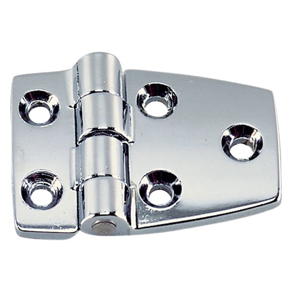 Perko® - 2-1/4" L x 1-1/2" W Chrome Plated Bronze Short Side Hinges with Fixed Pin