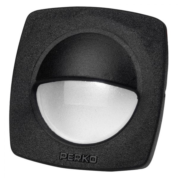 Perko® - 2.25"L x 2.25"W 12V DC White Recessed Screw Mount LED Courtesy Light with Snap-on Front Cover & 7" Leads