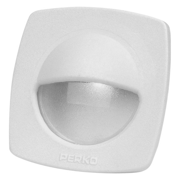 Perko® - 2.25"L x 2.25"W 12V DC White Recessed Screw Mount LED Courtesy Light with Snap-on Front Cover & 7" Leads