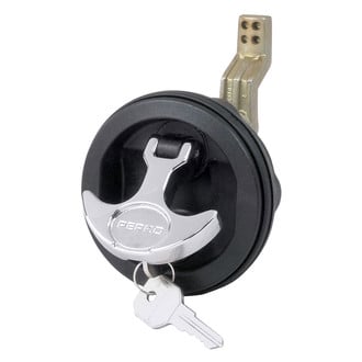 Perko® - 3/4" to 2-3/8" Cam Bar Black/Chrome Surface Mount Locking T-Handle Hatch Latch