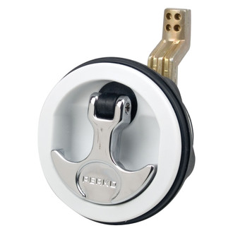 Perko® - 3/4" to 2-3/8" Cam Bar White/Chrome Surface Mount T-Handle Hatch Latch