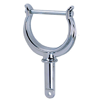 Perko® - North River 1/2" I.D. x 1-3/4" L Chrome Plated Zinc Alloy Round Open Rowlock Horn, 2 Pieces