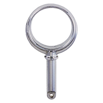 Perko® - 2" I.D. x 1-3/4" L Chrome Plated Ribbed Round Open Rowlock Horn, 2 Pieces
