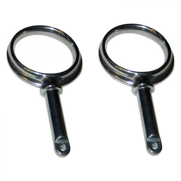 Perko® - 2" I.D. x 1-3/4" L Plain Ribbed Round Open Rowlock Horn, 2 Pieces