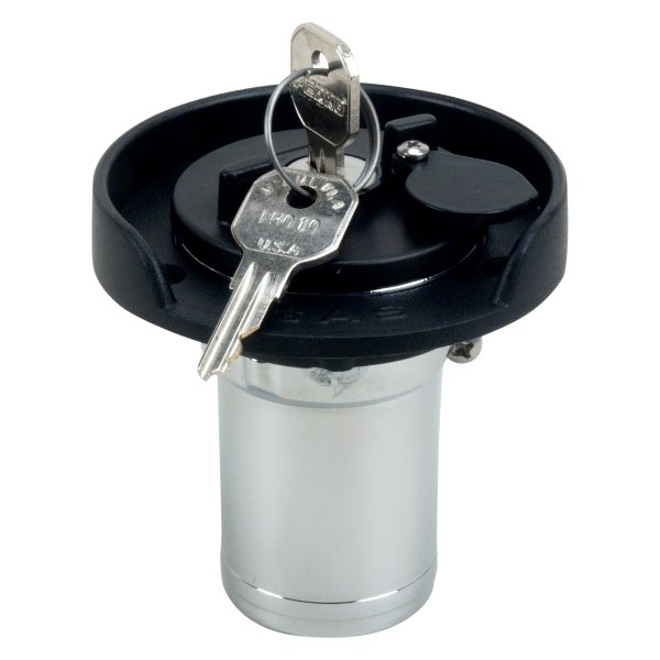 Perko® - 1-1/2" I.D. Black Zinc Alloy Hose Gas Deck Fill with Lock
