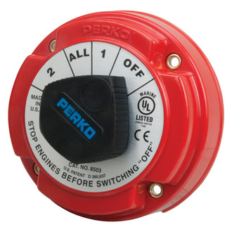 Perko® - 60 V DC 250/360 A 4-Way Selector Battery Switch with AFD