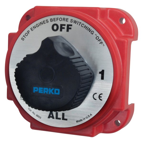 Perko® - 50 V DC 315/450 A 3-Way Heavy-Duty Selector Battery Switch with AFD