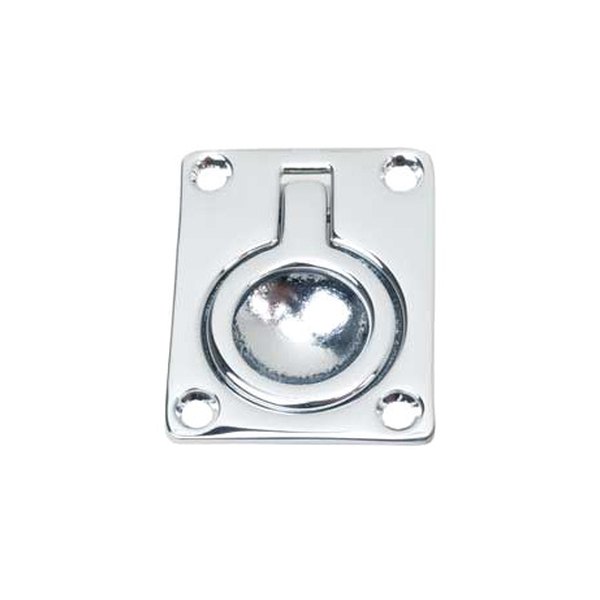 Perko® - 2-9/16" L x 2" W Chrome Plated Bronze Flush Ring Pull